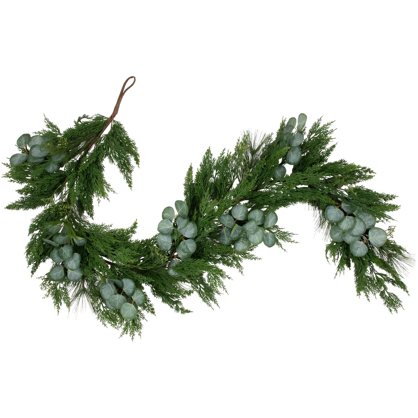 Northlight Real Touch™️ Eucalyptus and Mixed Pine Artificial Christmas Garland - 6' x 8" - Unlit