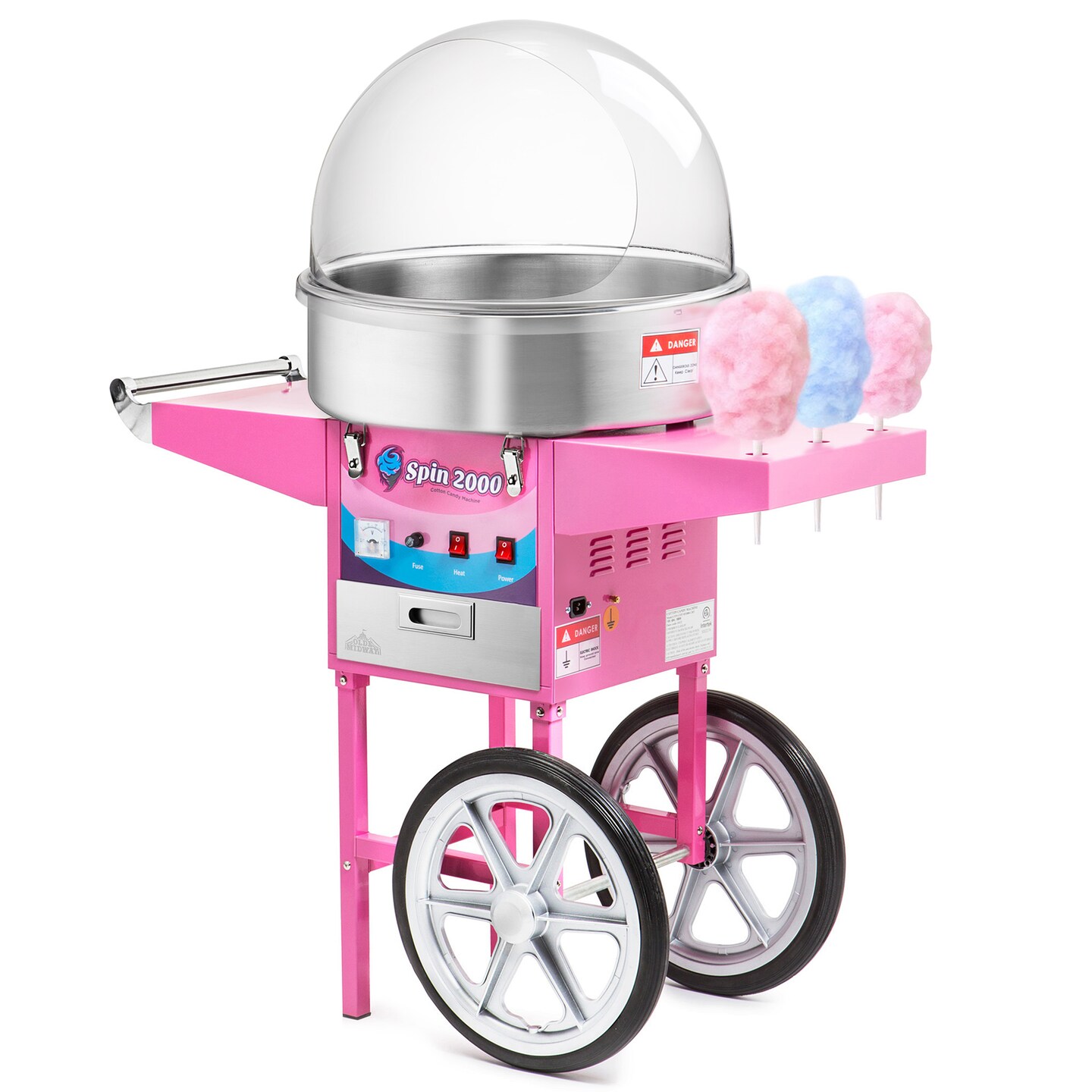 Olde Midway Commercial Quality Cotton Candy Machine Cart With Bubble ...