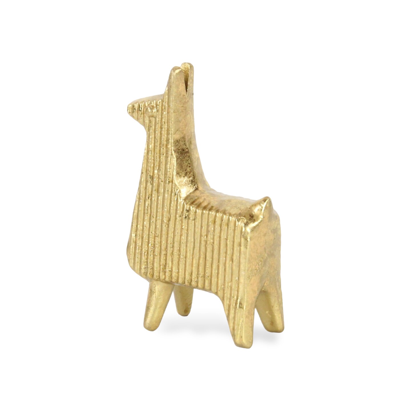 Contemporary Home Living Solid Llama Tabletop Decoration Gold - 6.5&#x22;
