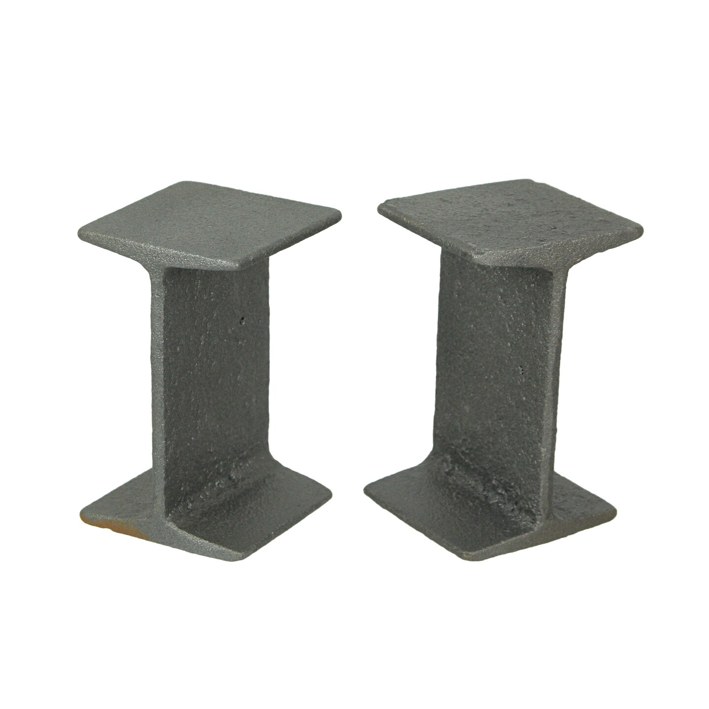 Set of 2 Cast Iron I Beam Bookends Decorative Bookshelf Rustic Desk Home Decor