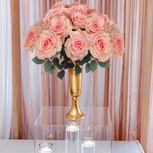 Pink Queen Anne Rose Stem - 12-Pack, Silk Foliage, Lifelike Blooms, Perfect for Floral Arrangements, Events &#x26; Home D&#xE9;cor - Ideal for All Seasons, Floral Home by Artificial Flowers