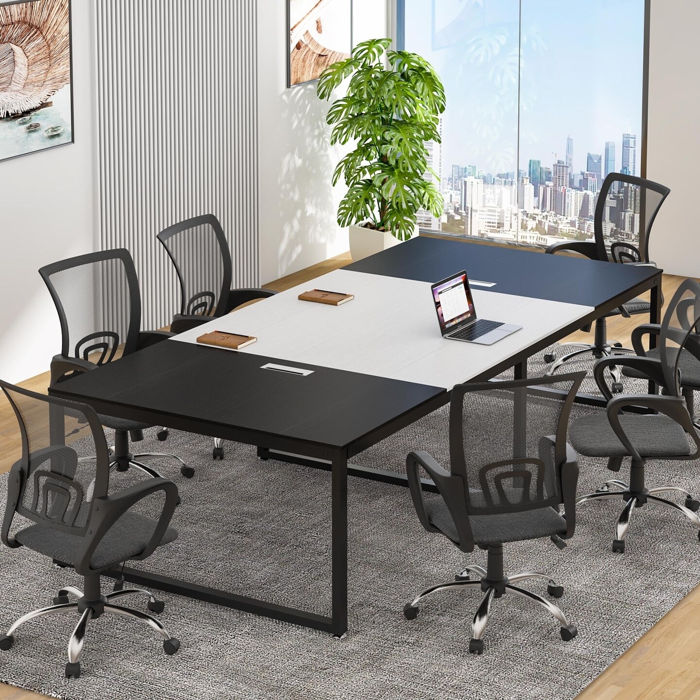 Tribesigns Conference Table 8FT Rectangle Shaped Meeting Table