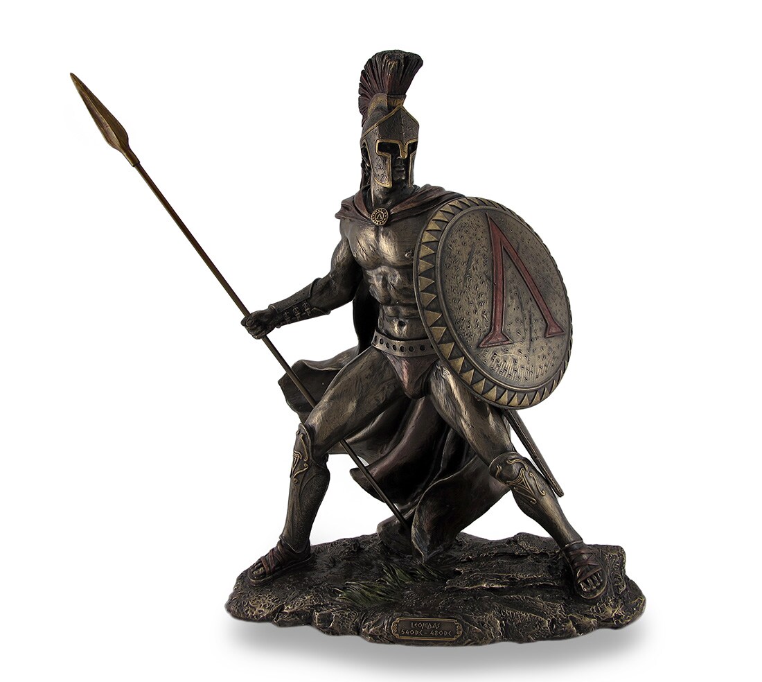 Leonidas, Greek Warrior King, Bronzed Sculptural Statue