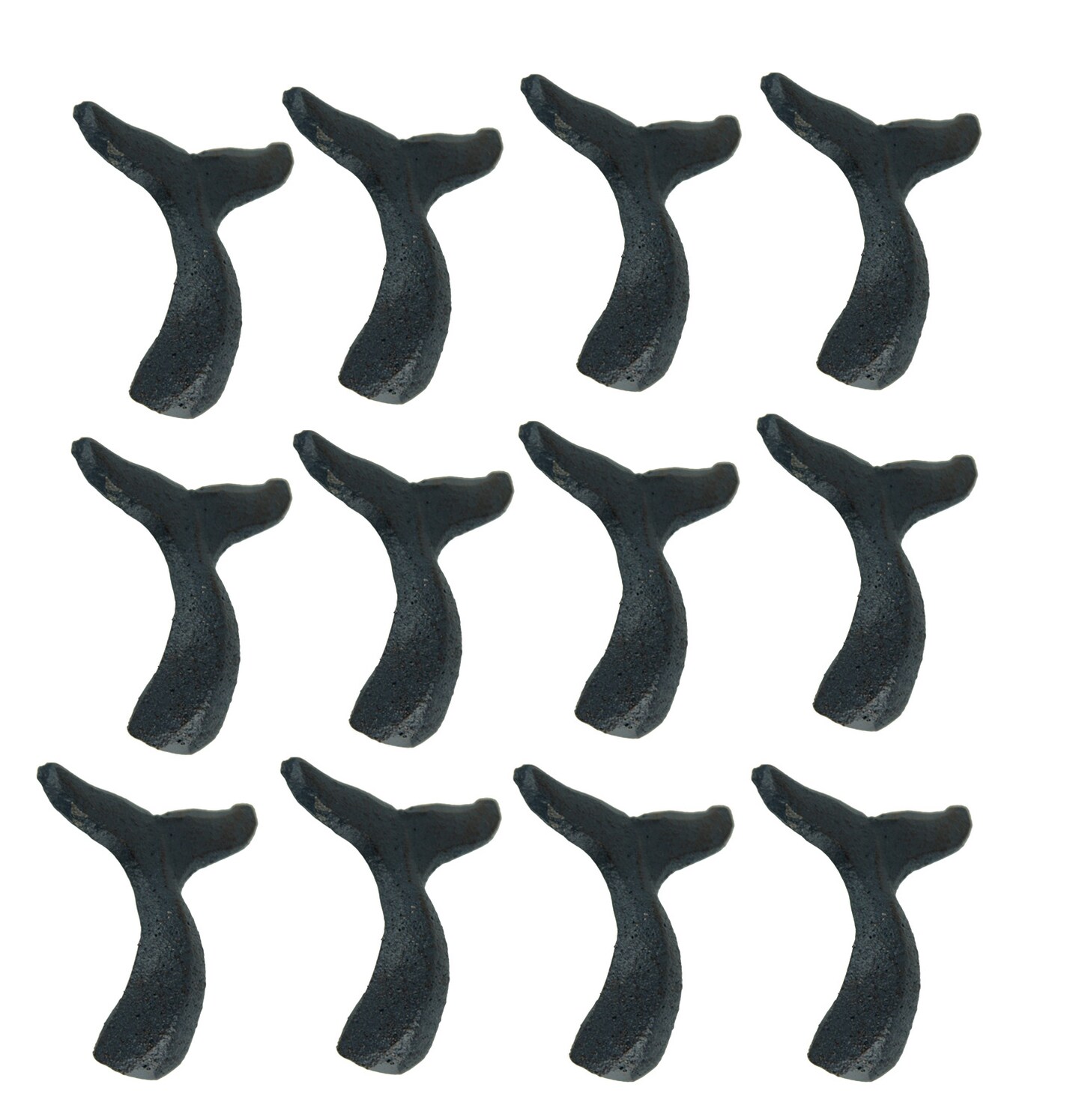 Cast Iron Whale Tail Drawer Pulls Cabinet Knobs Coastal Decor Handles Set of 12