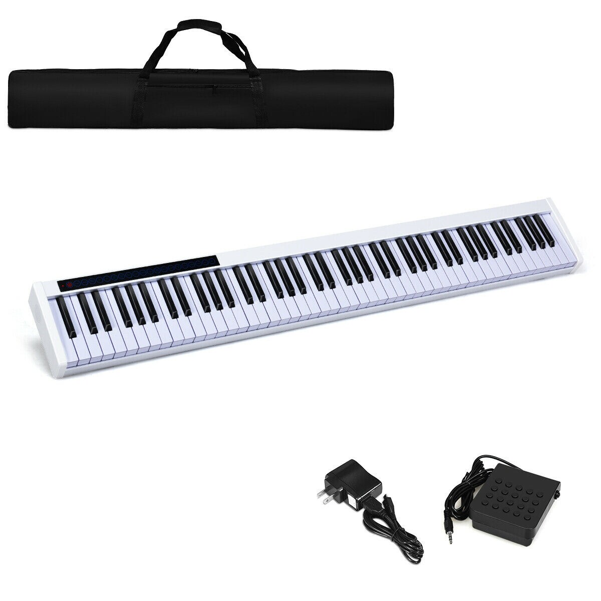 Gymax 88 Key Portable Full Size Digital Piano MIDI Keyboard w/ Pedal