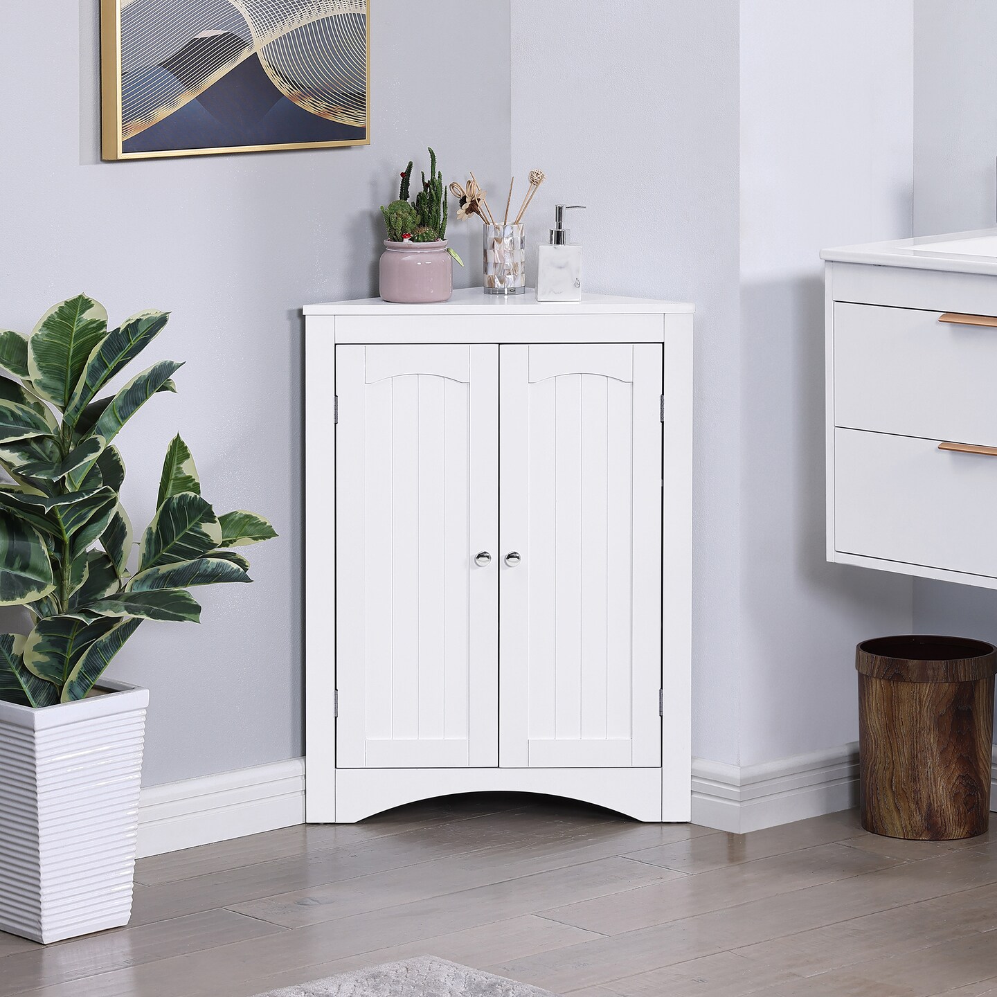Versatile Wooden Storage Cabinet - 35.04&#x22;x19.5&#x22;x7.5&#x22;H | Organize in Style