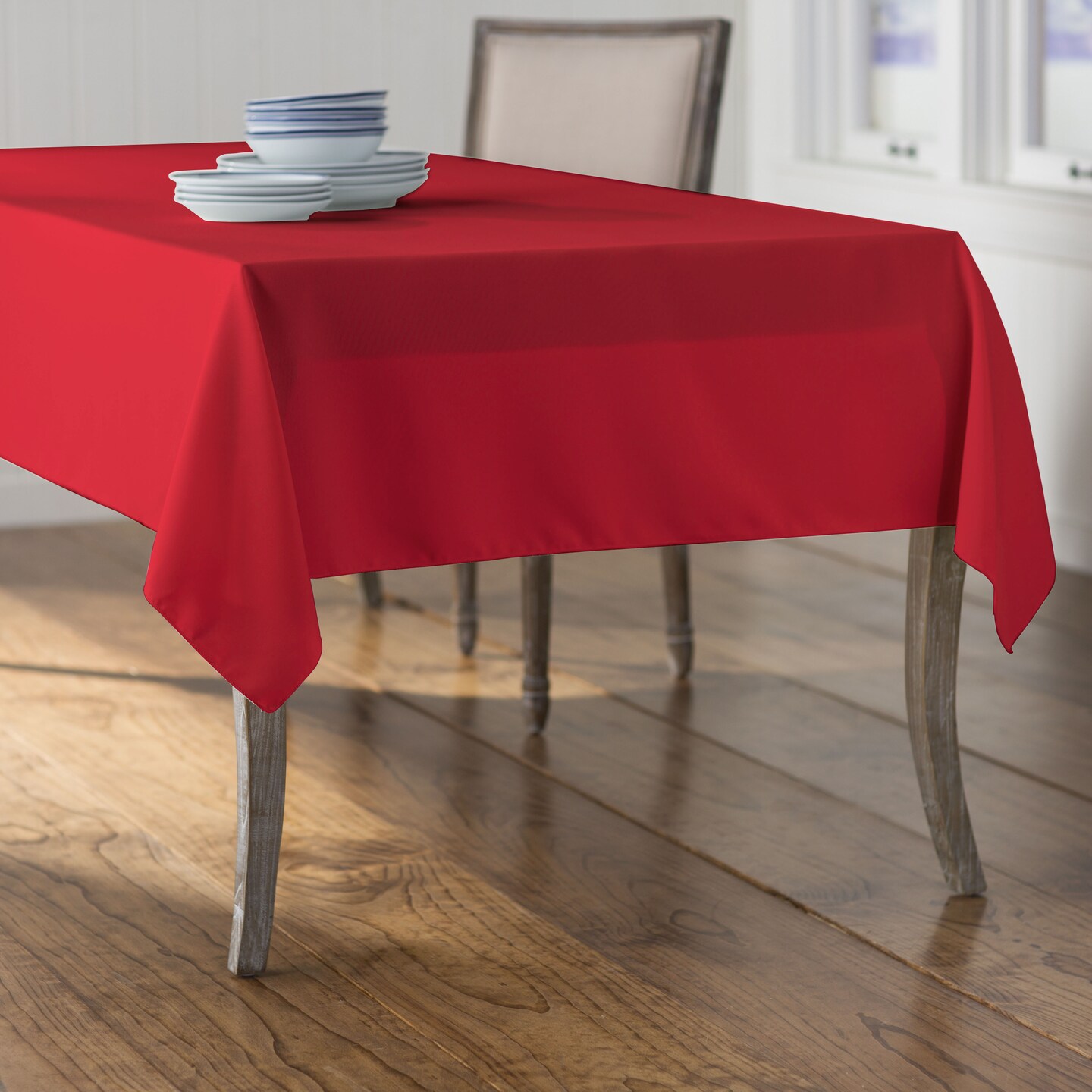 Polyester Poplin Rectangular Tablecloth, 60 By 102-inch
