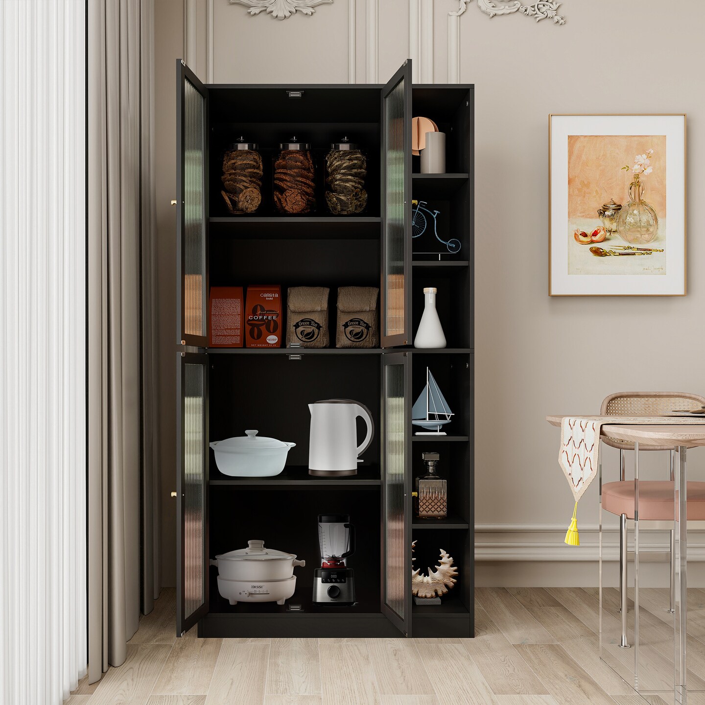 Elegant Kitchen Pantry Cabinet - 126.5 | Organize in Style