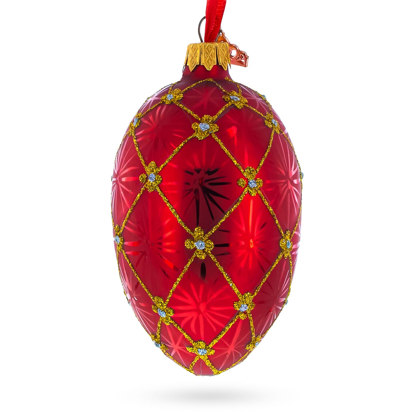 1897 Coronation In Red Royal Egg Glass Ornament 4 Inches | Michaels