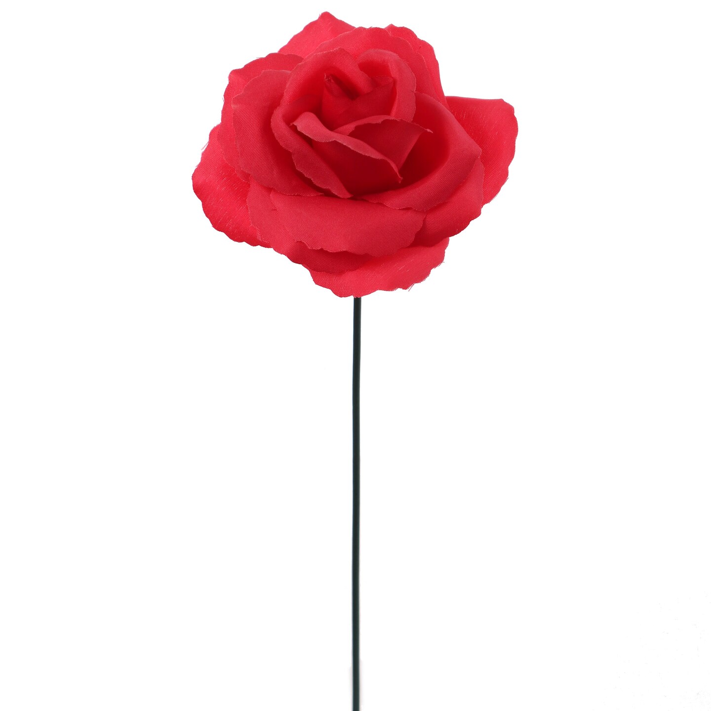 Box of 50: Dark Pink Rose Picks, Silk Blooms, Floral Picks (8&#x22;L X 3&#x22;W) by Floral Home&#xAE;