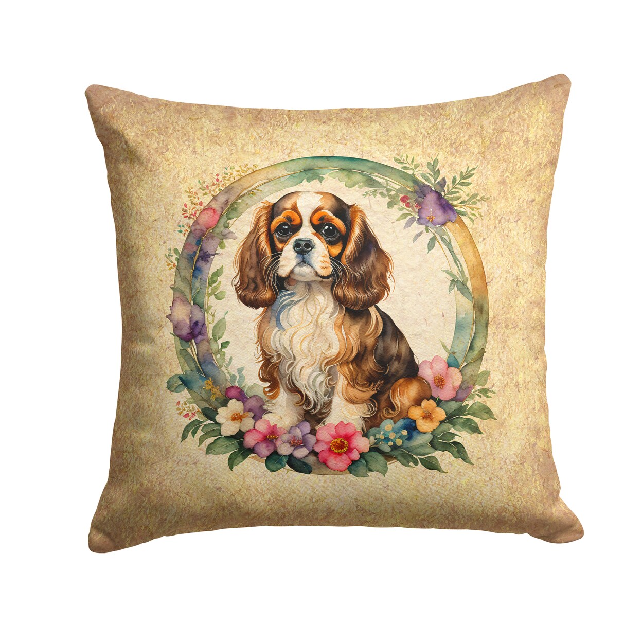 Caroline's Treasures Cavalier King Charles Spaniel Pink Flowers Stainless S : Caroline\u0027s Treasures LH9476GF Cavalier Spaniel with