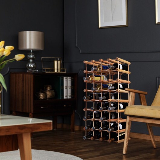 Wooden Wine Holder Bottle Rack For 40 Bottles