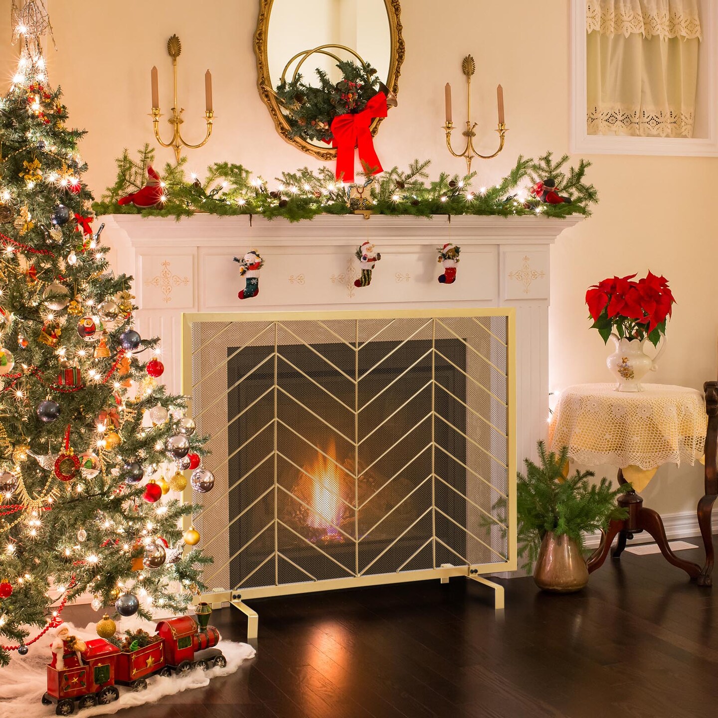 Single Panel Fireplace Screen