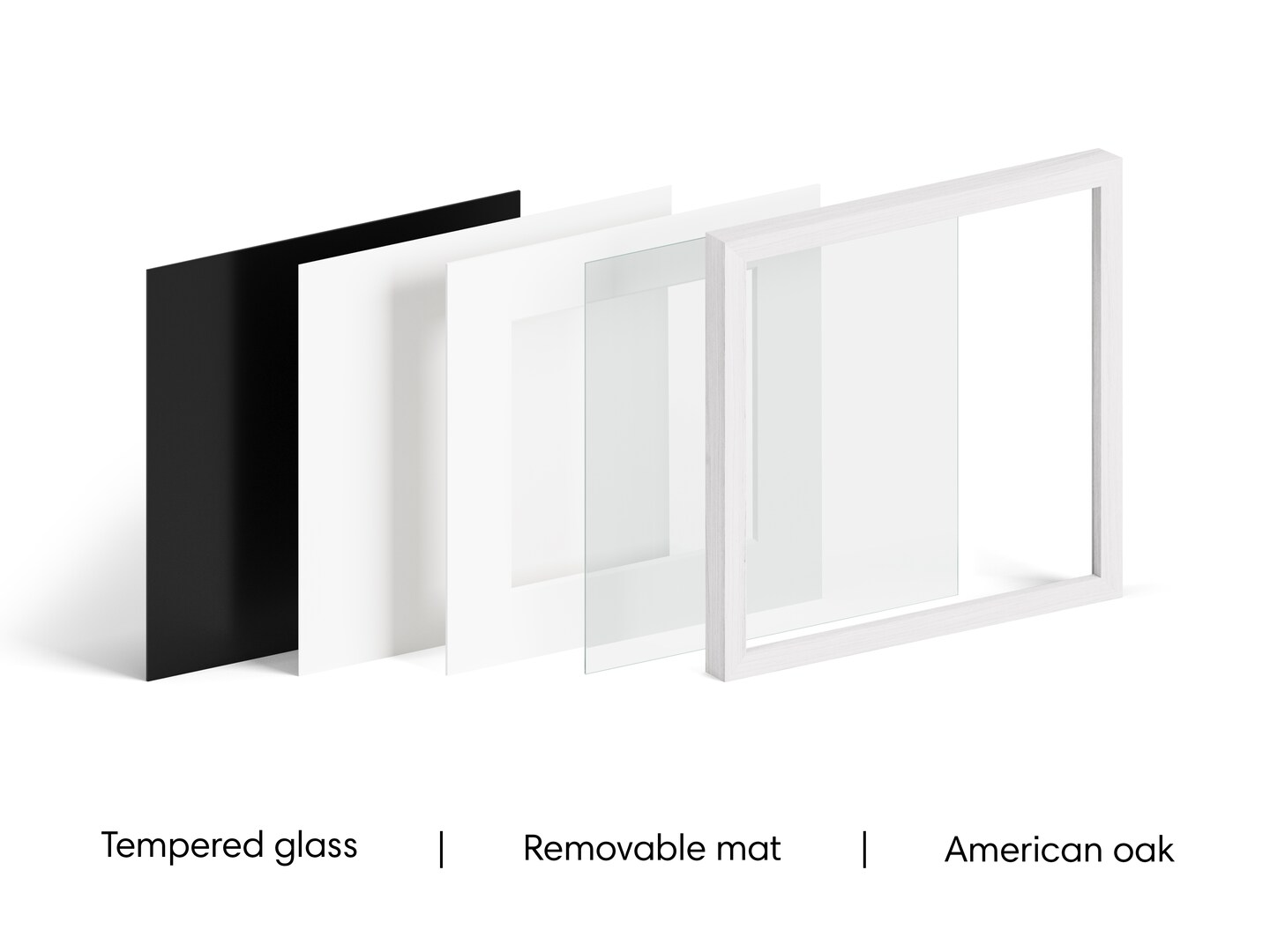 Haus and Hues Oak Wood Picture Frames Matted with Real Glass