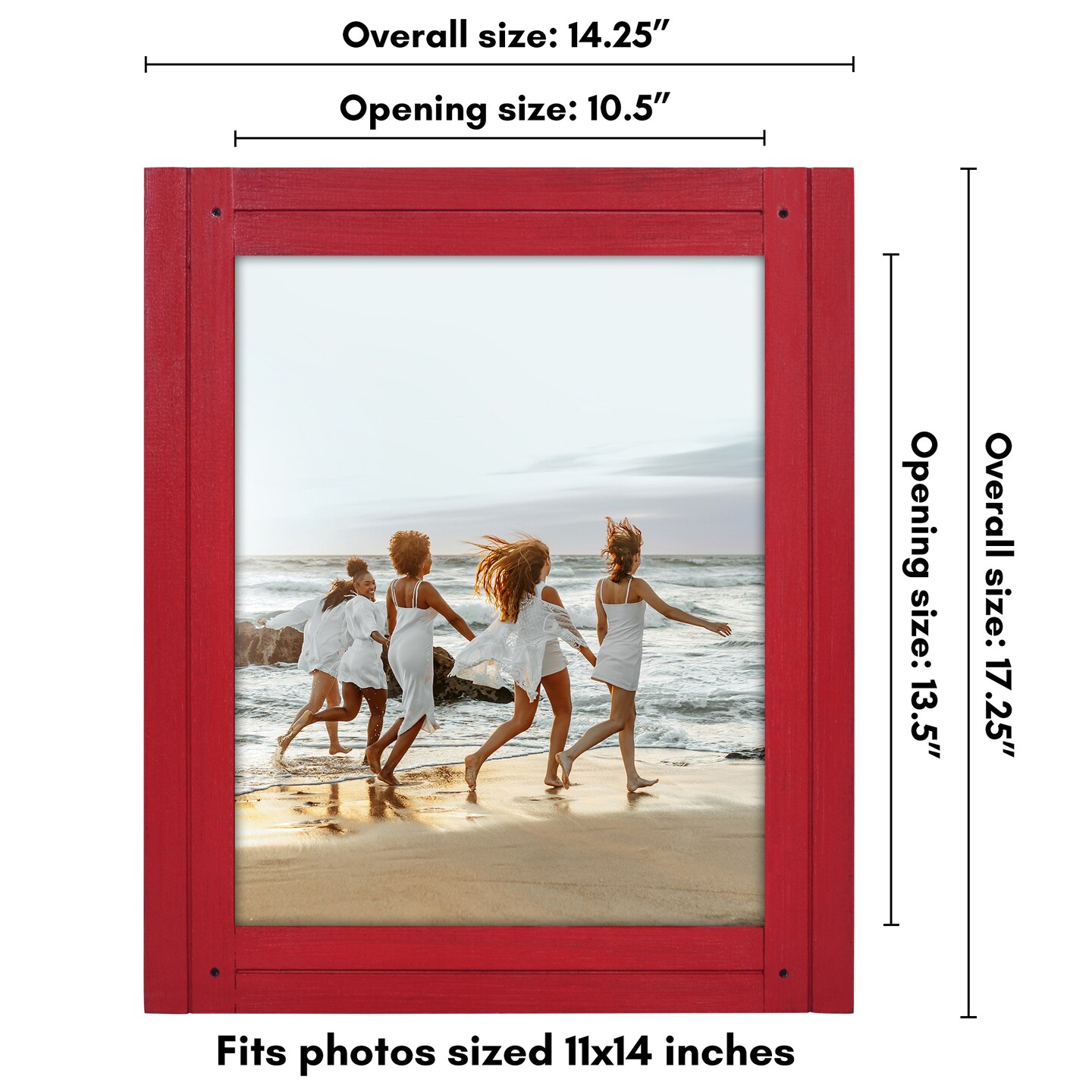 Americanflat Picture Frame - Rustic Picture Frame with Textured Engineered Wood, Shatter Resistant Glass and Easel Back - Horizontal and Vertical Display