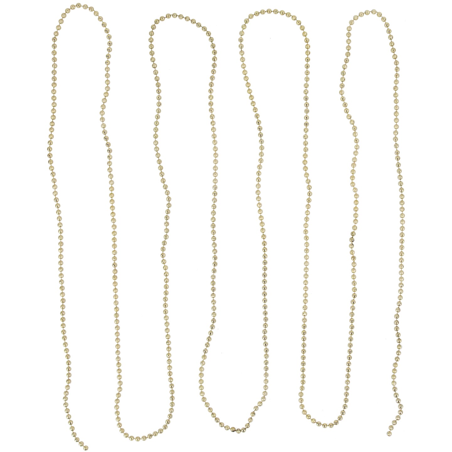 Northlight Lame Beaded Christmas Garland - 15&#x27; x .25&#x22; - Gold - Unlit