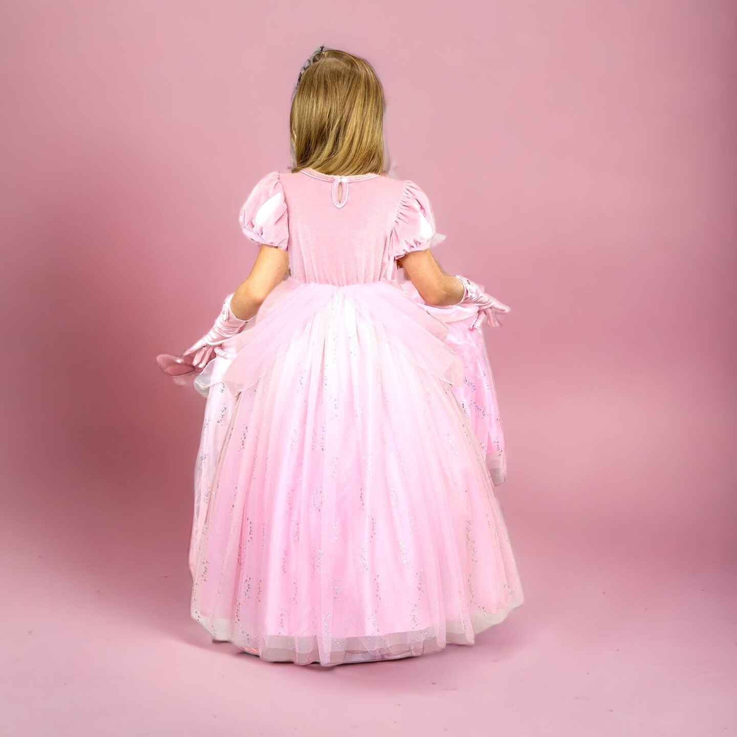 open lace back dress Pink Ariel Inspired Princess Dress – Princess Gabi main image 0