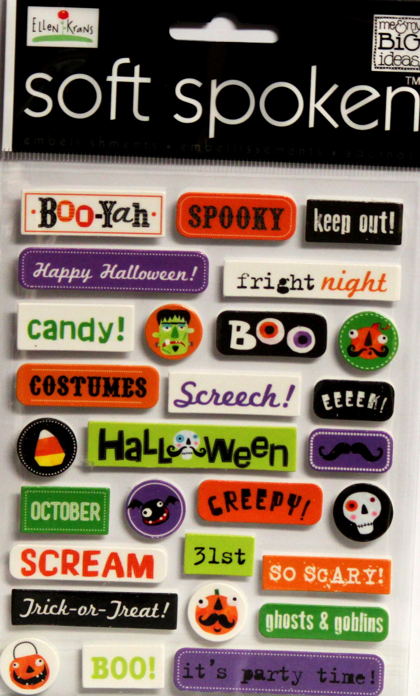 Me &#x26; My Big Ideas Halloween Words Dimensional Stickers