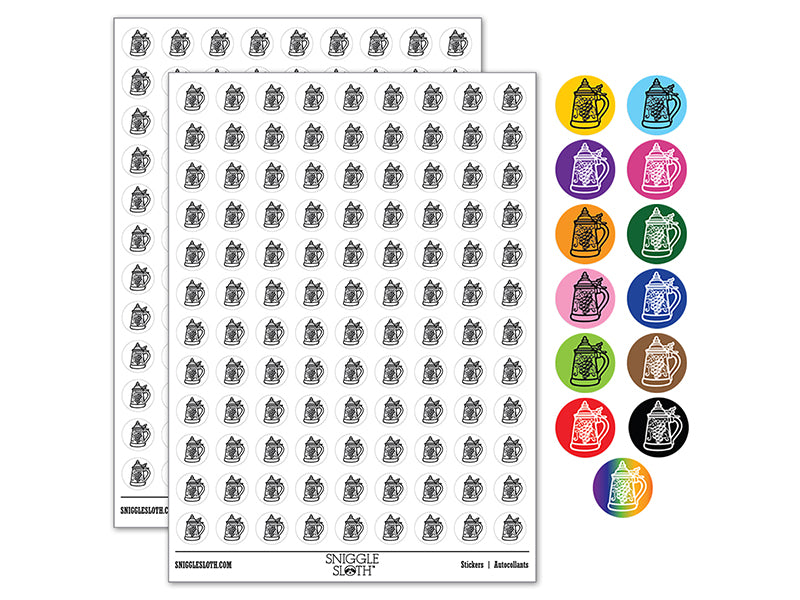 Hand Drawn German Beer Stein 200+ 0.50&#x22; Round Stickers