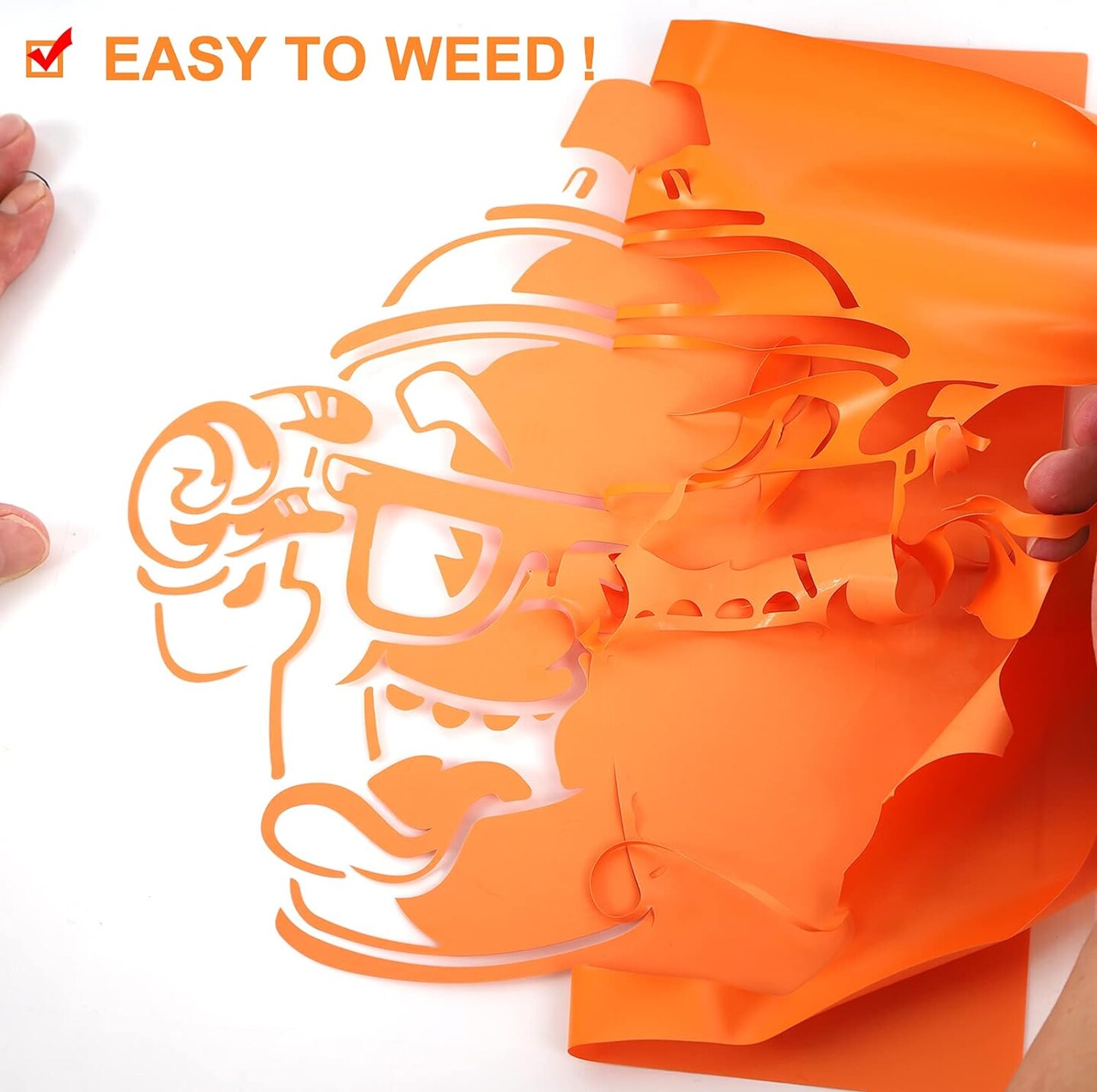 Orange HTV Heat Transfer Vinyl Rolls, 12&#x22; x 9ft Glossy Orange Iron on Vinyl for T-Shirt, Adhesive Orange HTV Vinyl for All Cutter Machines Easy to Cut &#x26; Weed for Heat Vinyl Design