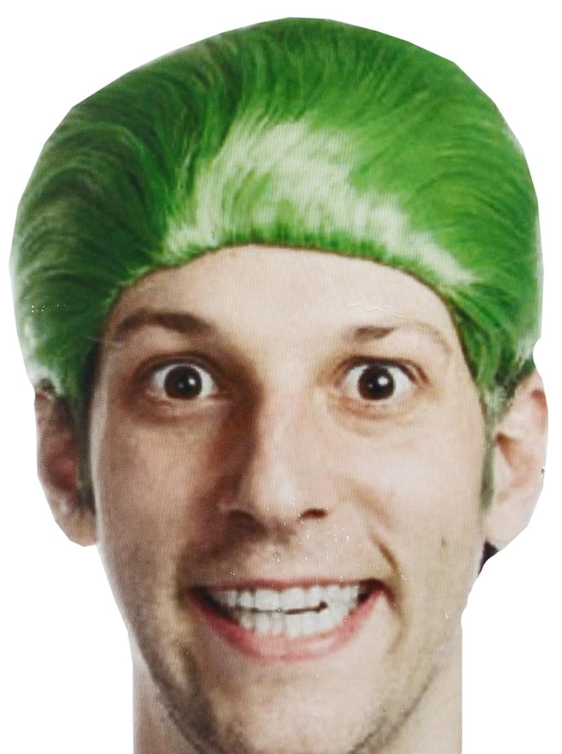 Self Destructors Men&#x27;s Green Joke Adult Costume Wig
