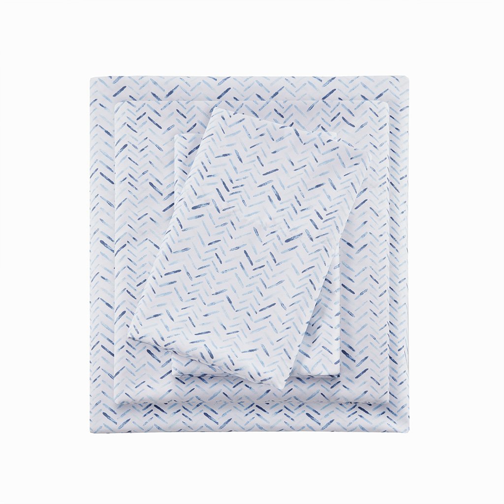 Gracie Mills   Giselle 4-Peice Wrinkle Free Printed Microfiber Sheet Set - GRACE-15322