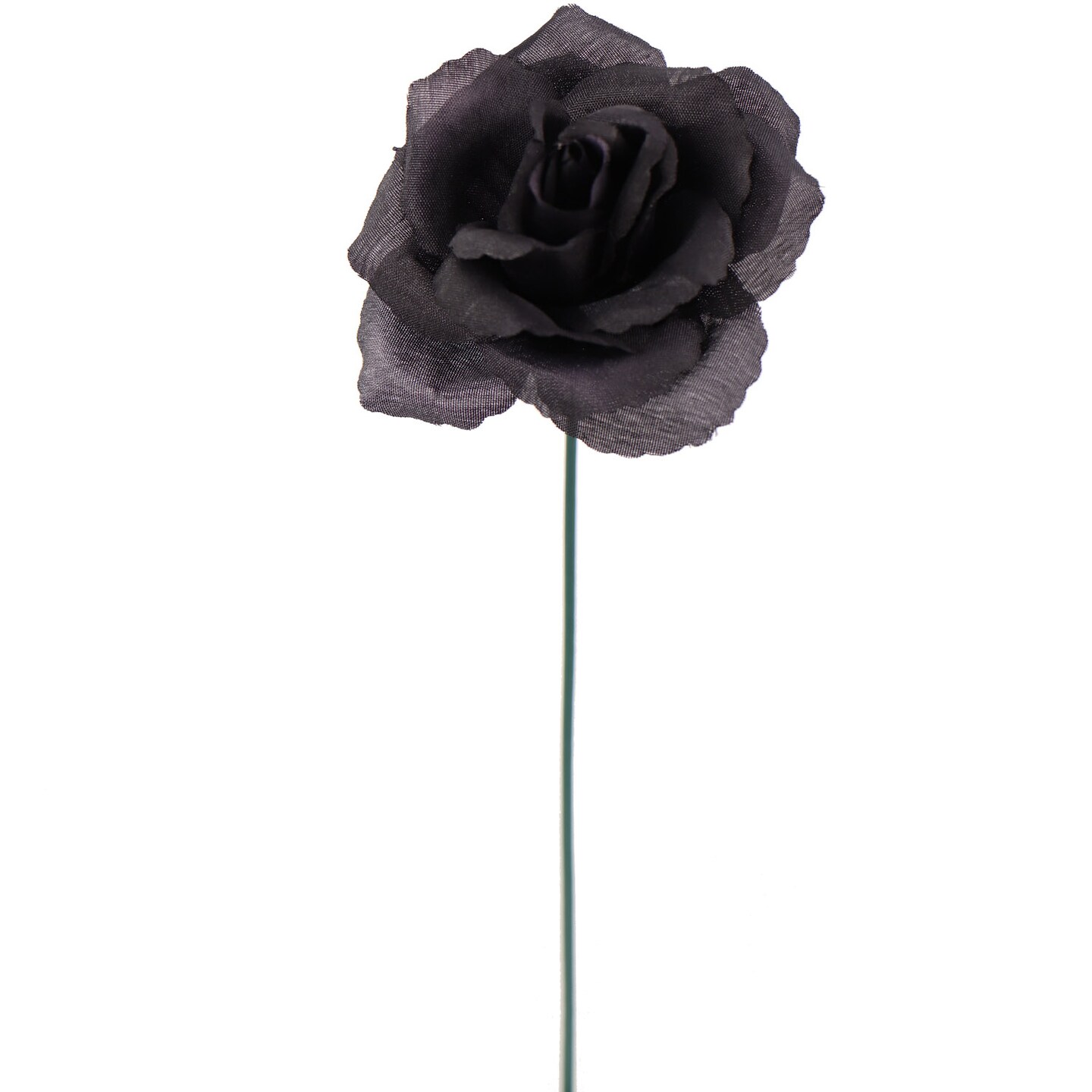 50-Pack: Noir Black Silk Rose Picks, 8&#x22; Stems, 3&#x22; Wide by Floral Home&#xAE;