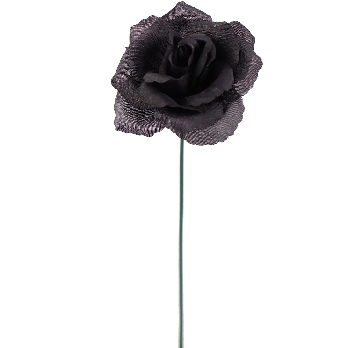 50-Pack: Noir Black Silk Rose Picks, 8" Stems, 3" Wide, Floral Home by Artificial Flowers