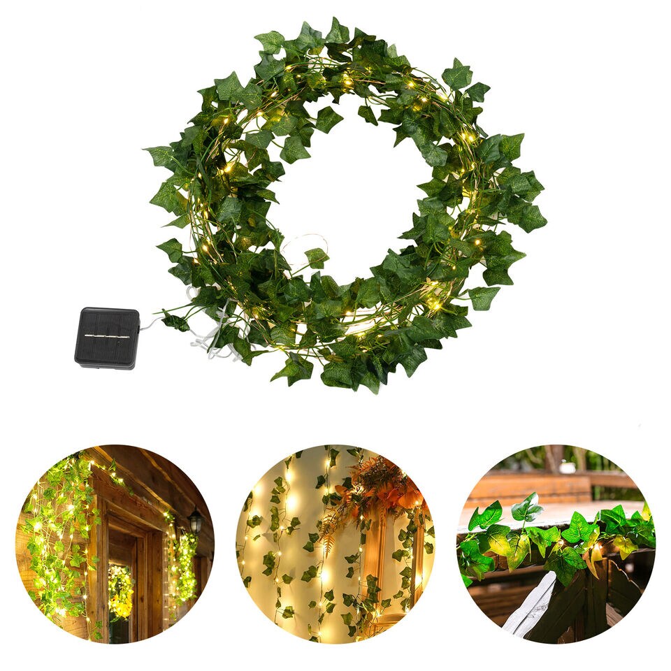 32.8ft Green Leaves Vine String Lights