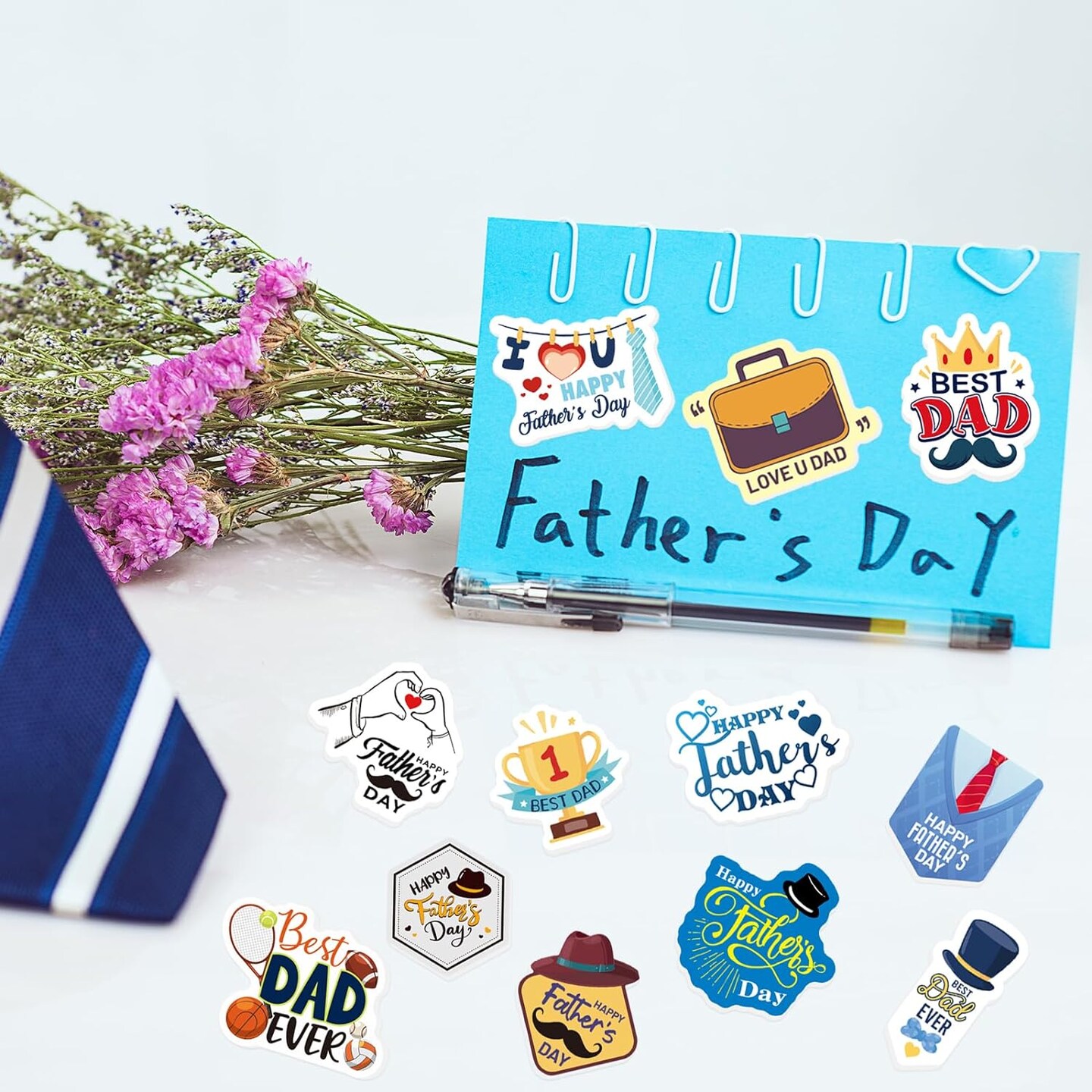 Assorted Father&#x27;s Day Foam Sticker 300 Pieces