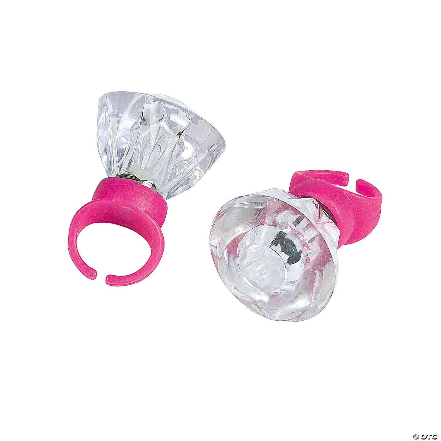 Kids&#x27; Light-Up Diamond-Shaped Rings - 12 Pc.