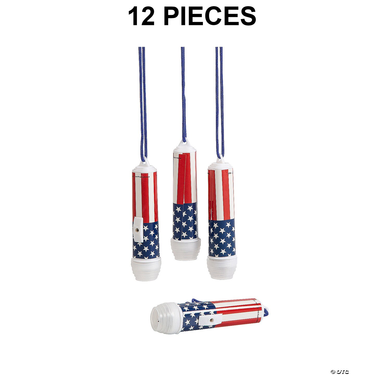 Mini Patriotic Flashlights on a Rope - 12 Pc.