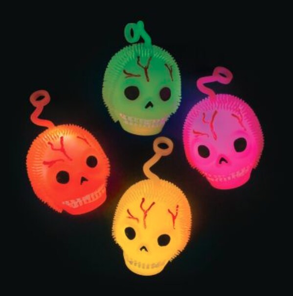 Light-Up Skull Puffer Ball YoYos - 12 Pc.