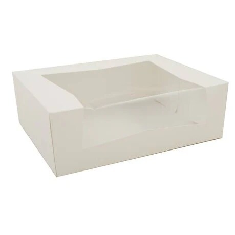 9 x 7 x 3.5&#x22; White Bakery Boxes with Window Pastry Boxes for Cakes, Cookies and Desserts