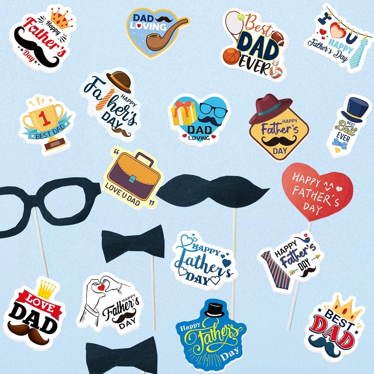 Assorted Father&#x27;s Day Foam Sticker 300 Pieces