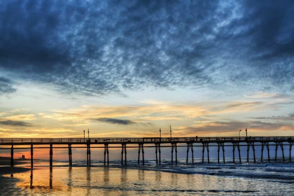USA, North Carolina Sunset Beach pier at sunrise by Dennis Flaherty - Item # VARPDXUS34BJY0005
