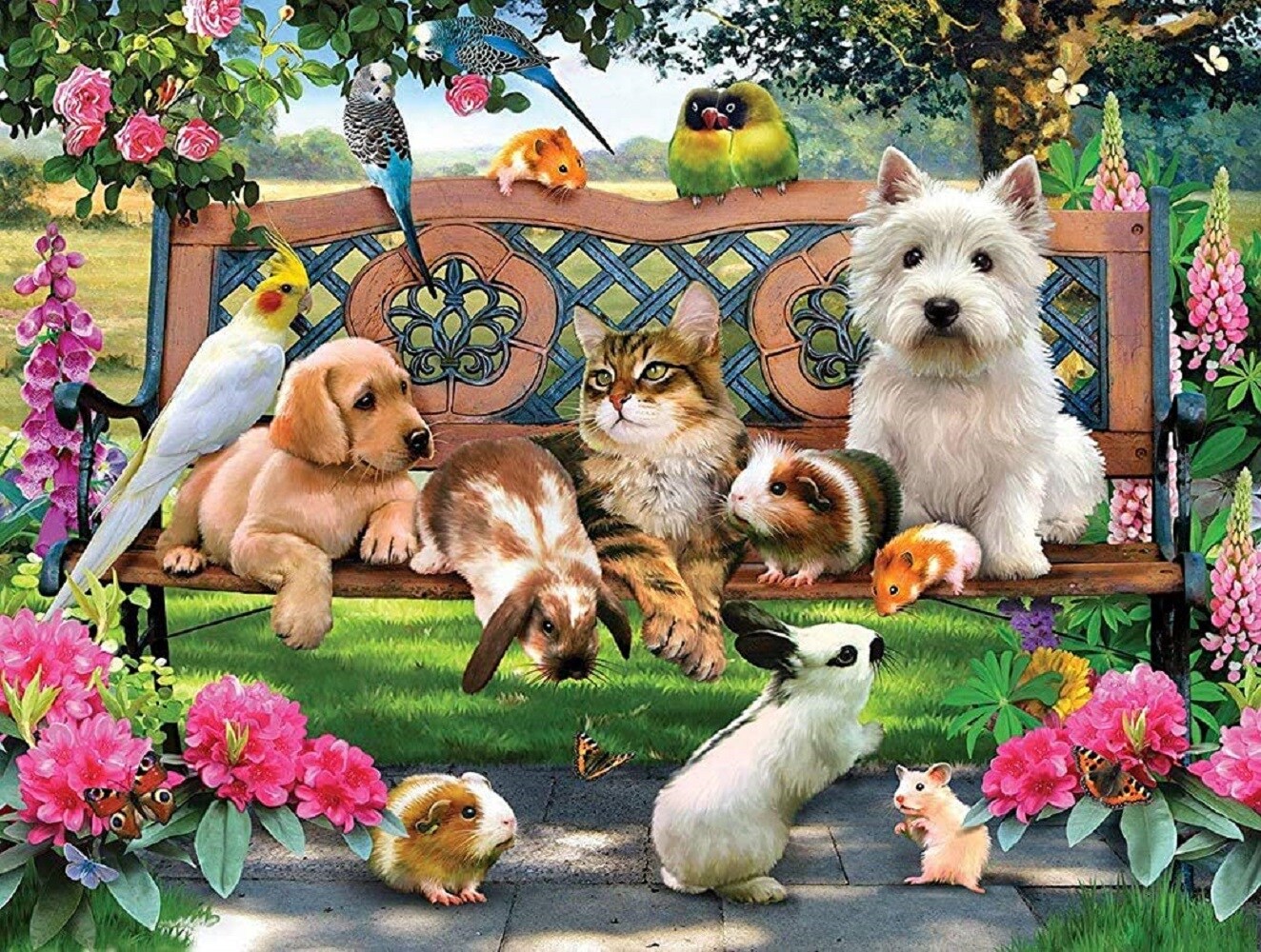 Sunsout Pets in the Park 500 pc   Jigsaw Puzzle 54942