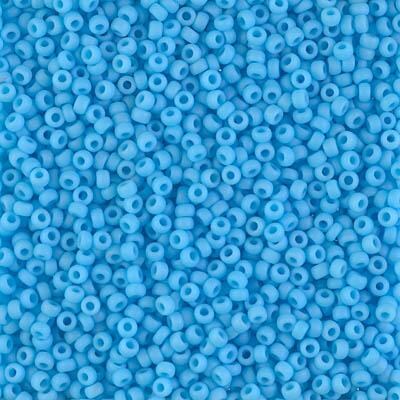 Miyuki 11 Round Seed Bead, 11-413F, Matte Opaque Turquoise Blue