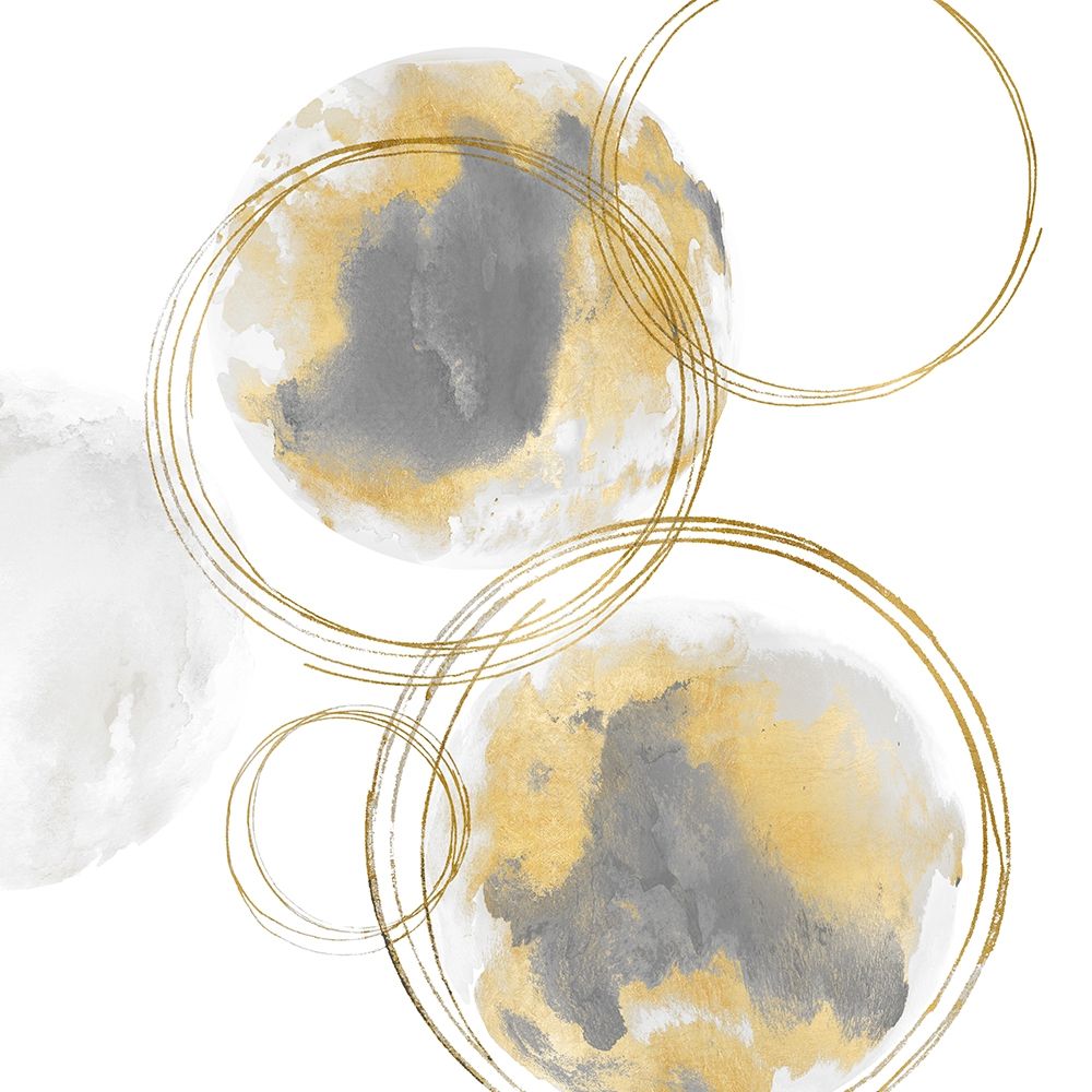 Circular Gray and Gold I by Natalie Harris - Item # VARPDXHN117669