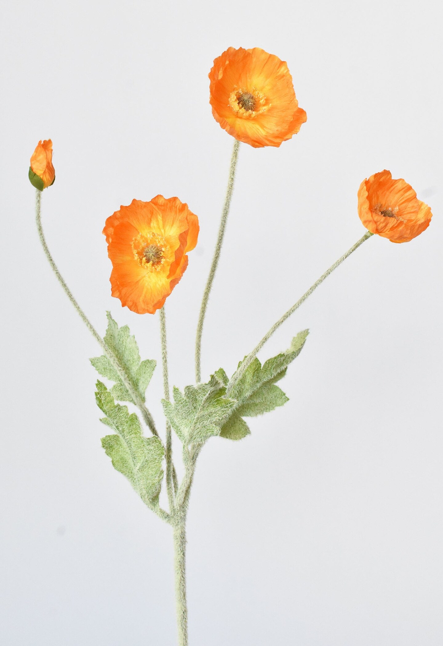 24&#x22; Faux Orange Poppy Stem