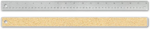 Aluminum Ruler 18 Inch Cork Back - The Avenue Stained Glass