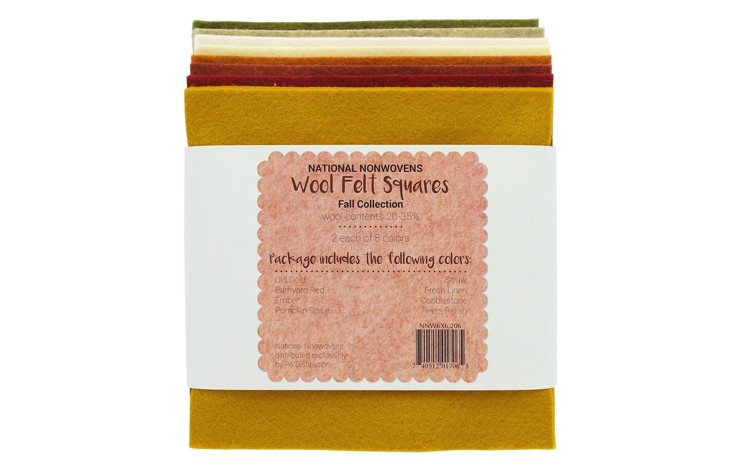 Ntnl NonWvns Wool Felt 20/35% 6x6 Fall Collection