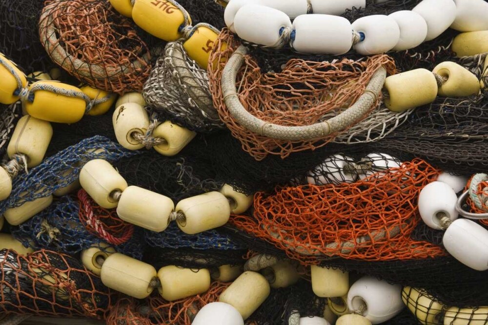 Alaska, Petersburg Fishing nets and floats by Don Paulson - Item # VARPDXUS02BJA0195