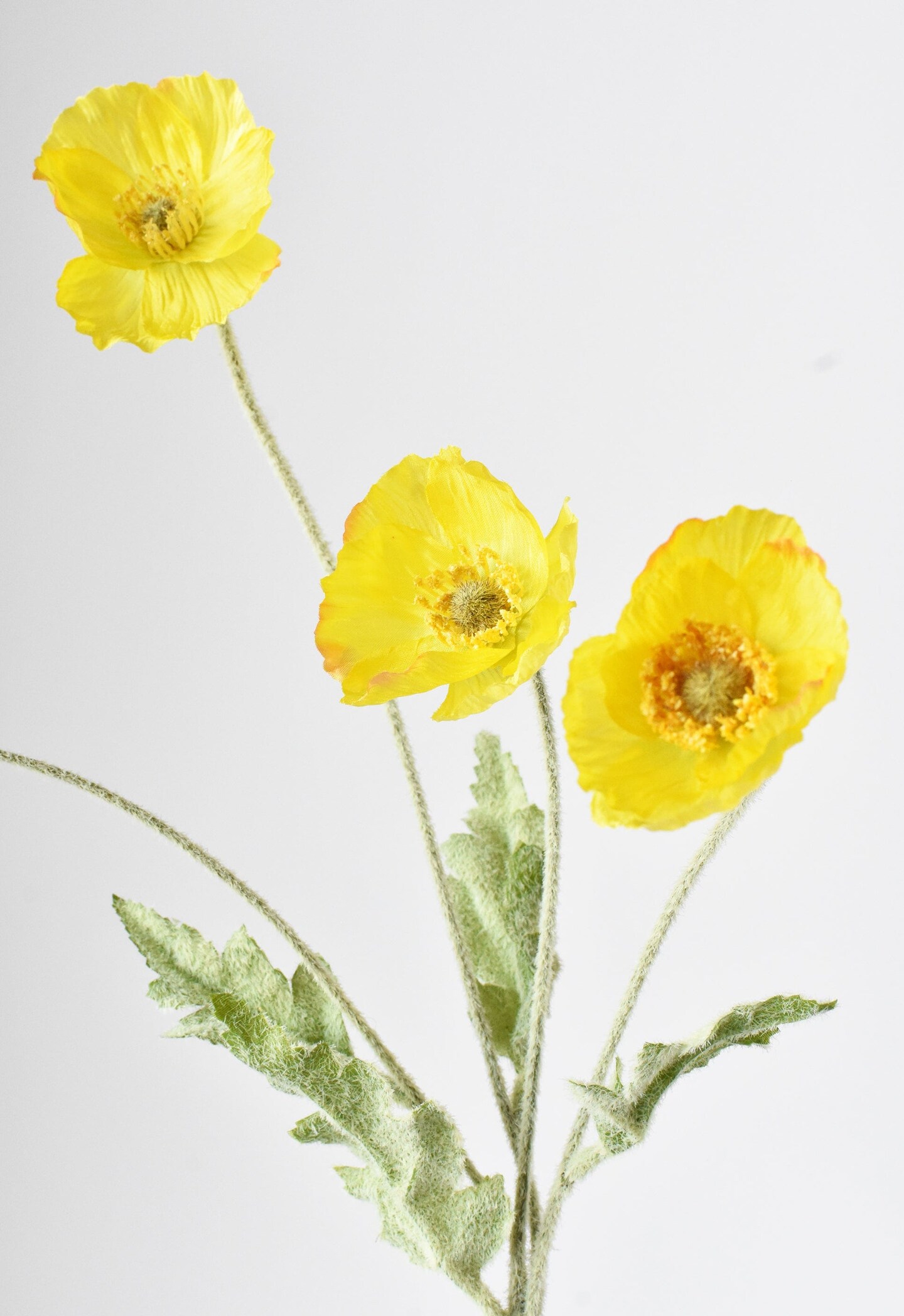 24&#x22; Faux Yellow Poppy Stem