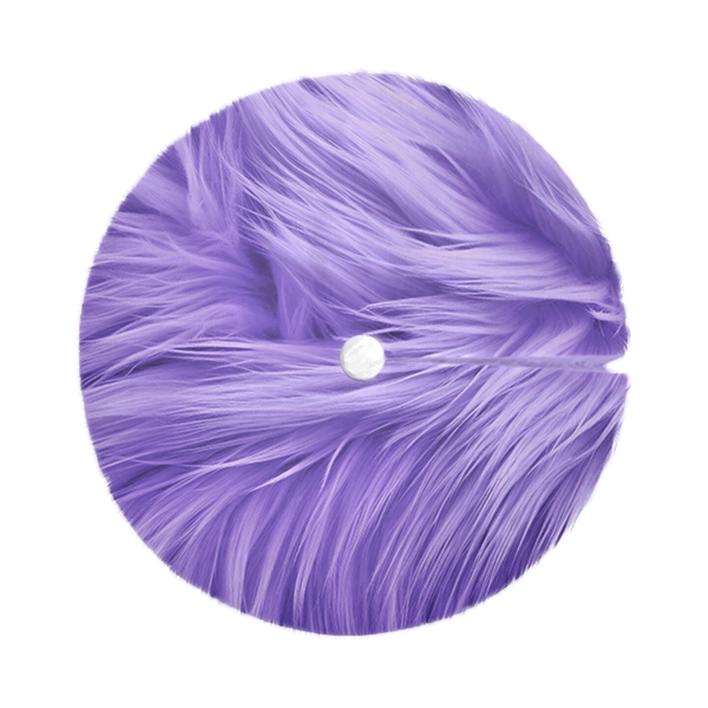 FabricLA Lavender Faux Fur Tree Skirt Cut - 36-Inches with Rounded Edges (No Backing) for Christmas