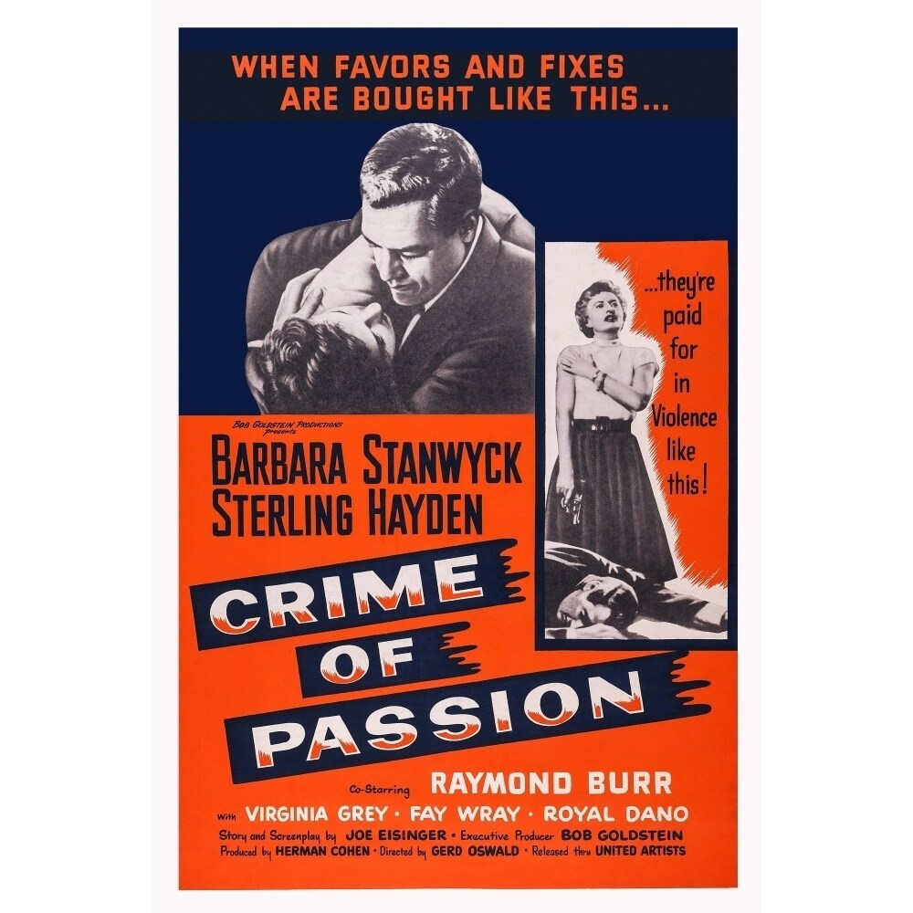 Posterazzi Crime Of Passion Movie Poster Masterprint