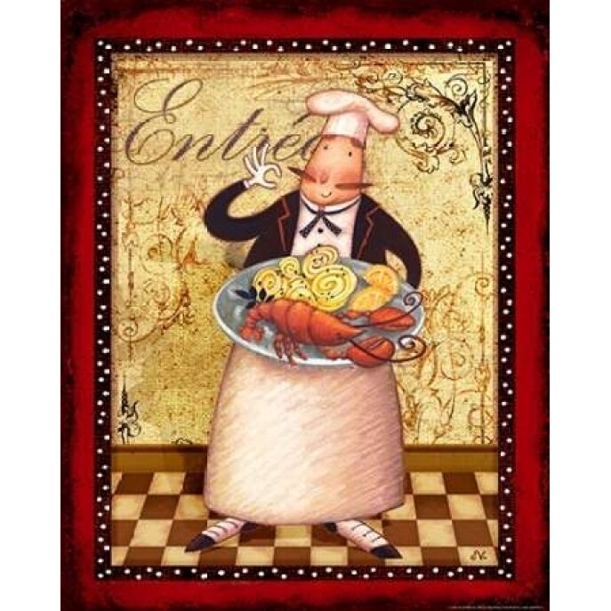 Posterazzi Chef 3 Entre Poster Print by Viv Eisner