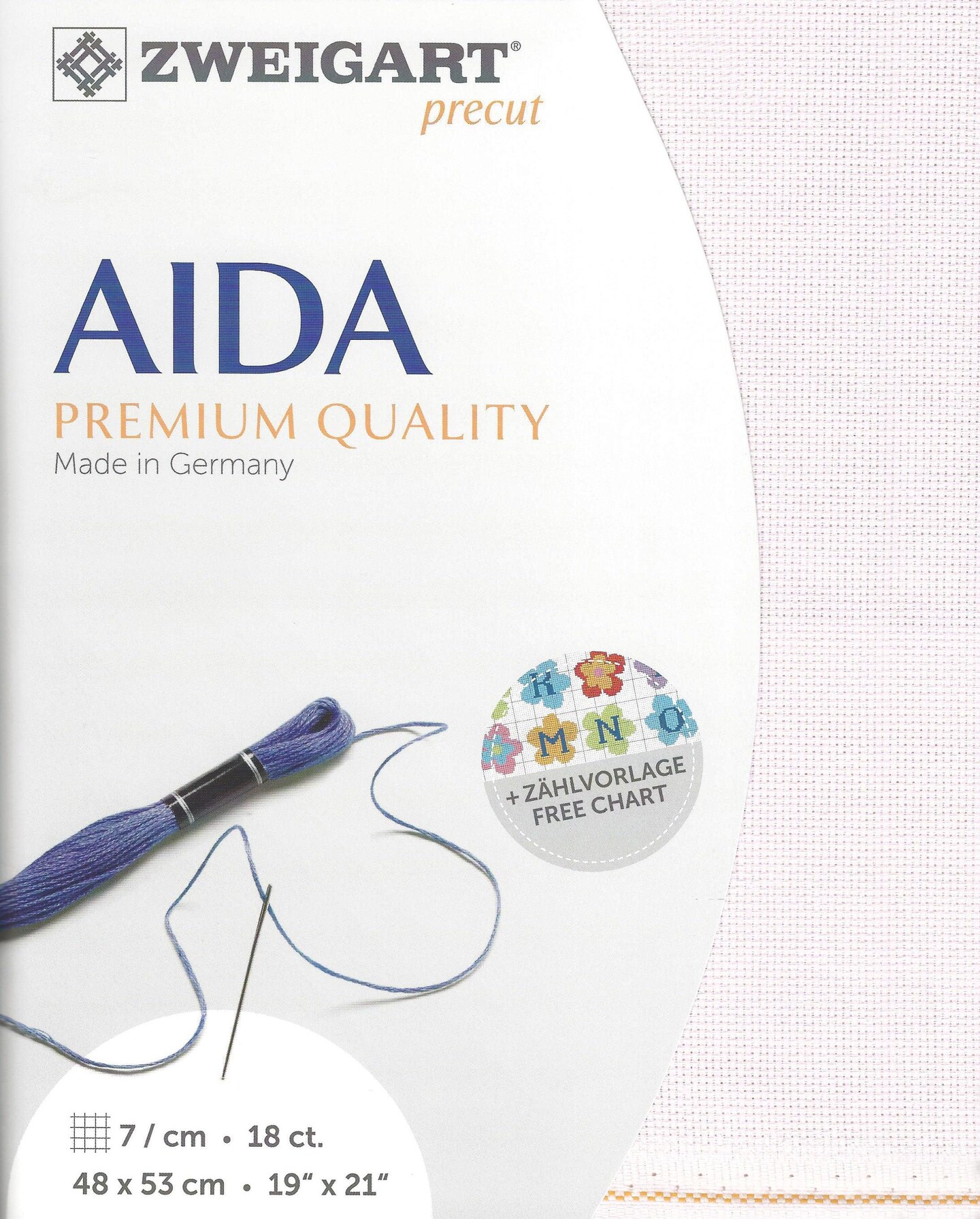 Precut Zweigart Fein-Aida 18 count Dusty Rose