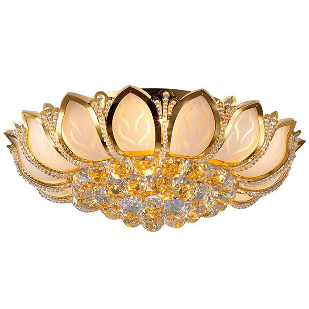 Kitcheniva 23.5&#x22; Modern Luxury Crystal Chandelier Flush Mount 7 Heads