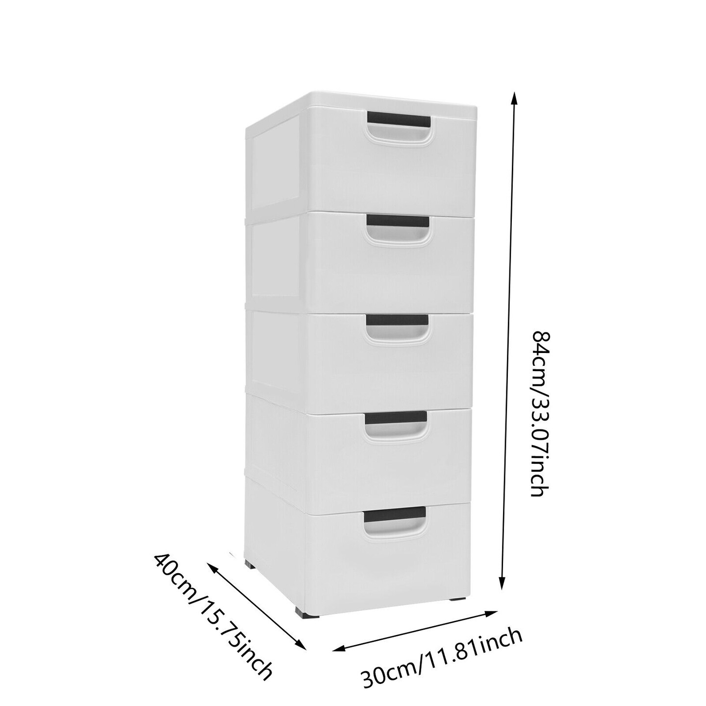 Kitcheniva Modern Closet 5-drawer Storage Cabinet With Wheels